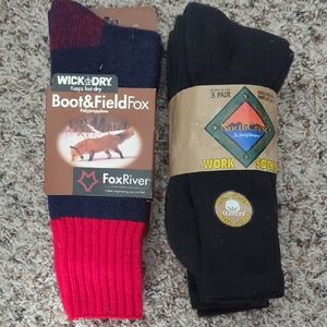 1 Pair Boot Socks & 3 Pack Work Socks